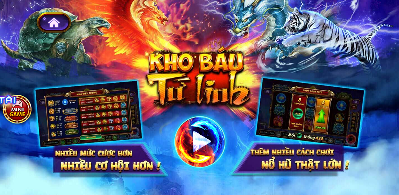 nổ hũ kho báu tứ linh go88